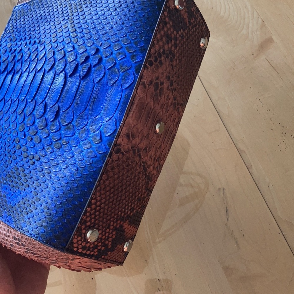 Python Skin Handbag/Shoulder Bag - image 8